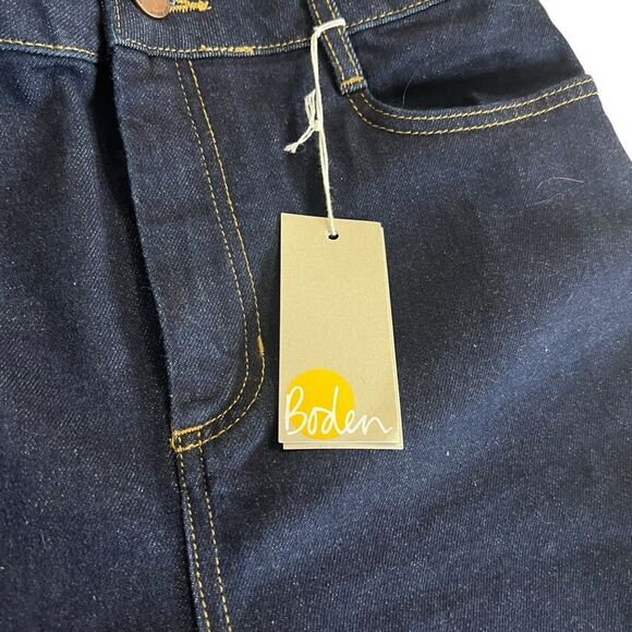 Boden Flare High Rise Dark Indigo Stretch Jeans Size 8 NWT - Picture 6 of 11